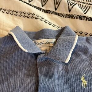 Ralph Lauren Light Blue Polo with White Trim